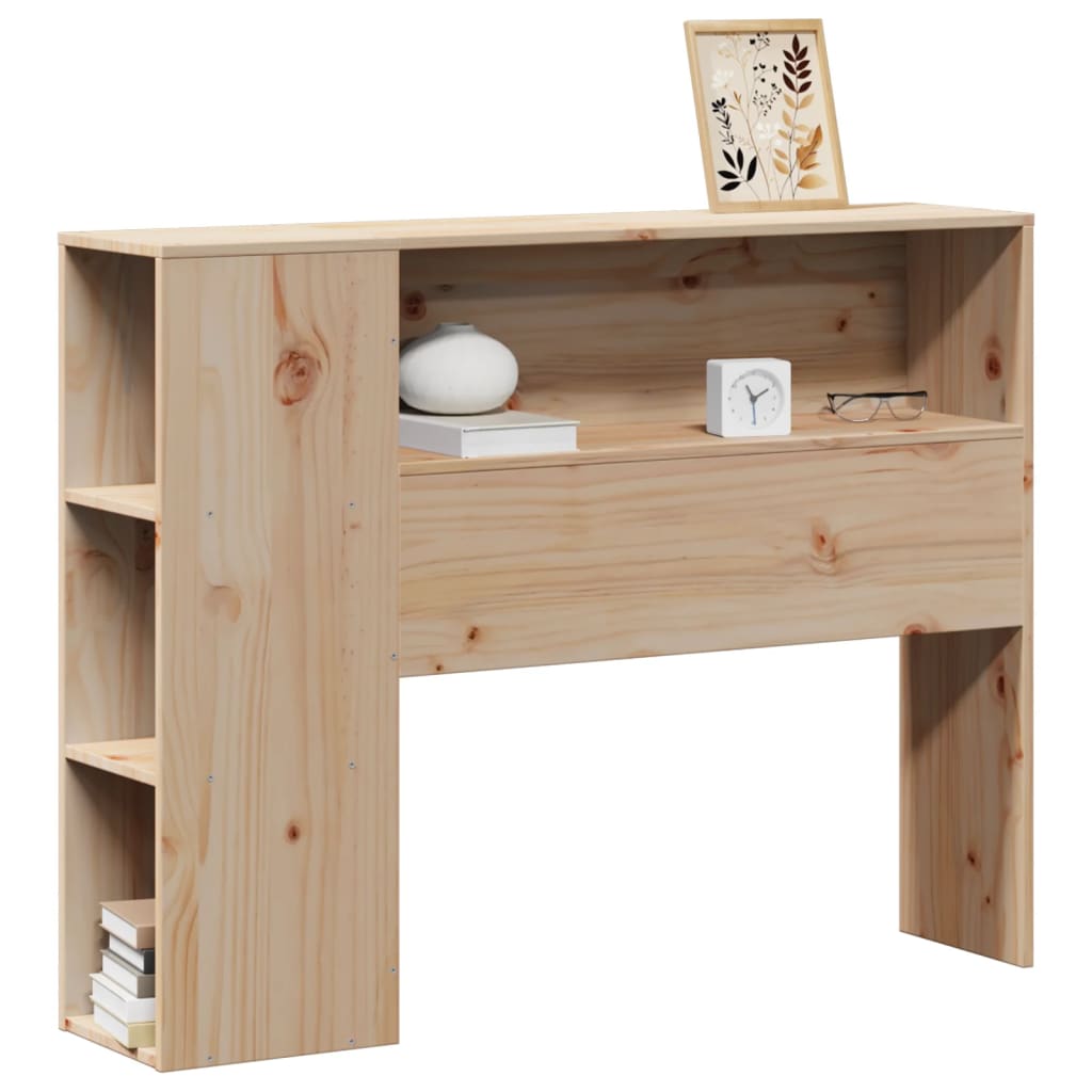 vidaXL Wezgłowie do łóżka, z półkami, 75 cm, lite drewno sosnowe