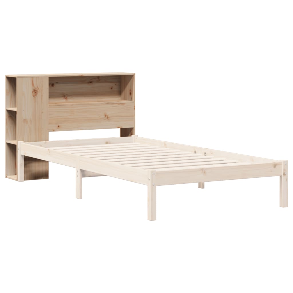 vidaXL Wezgłowie do łóżka, z półkami, 75 cm, lite drewno sosnowe