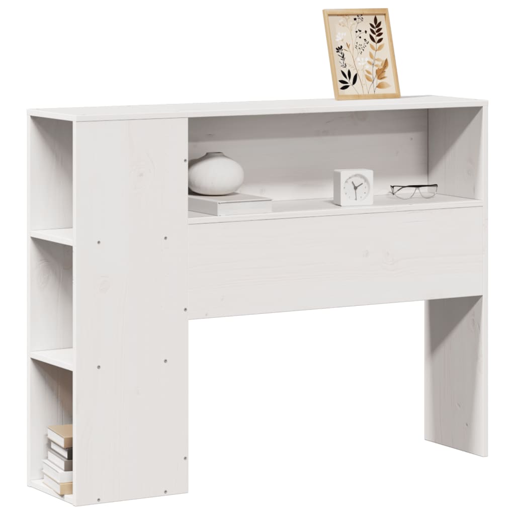 vidaXL Wezgłowie do łóżka, z półkami, białe, 75 cm, drewno sosnowe