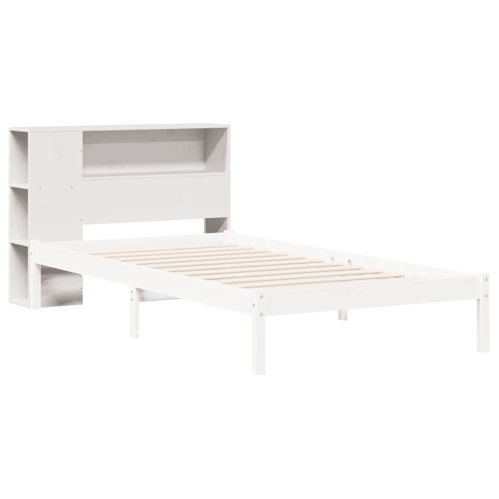 vidaXL Wezgłowie do łóżka, z półkami, białe, 75 cm, drewno sosnowe