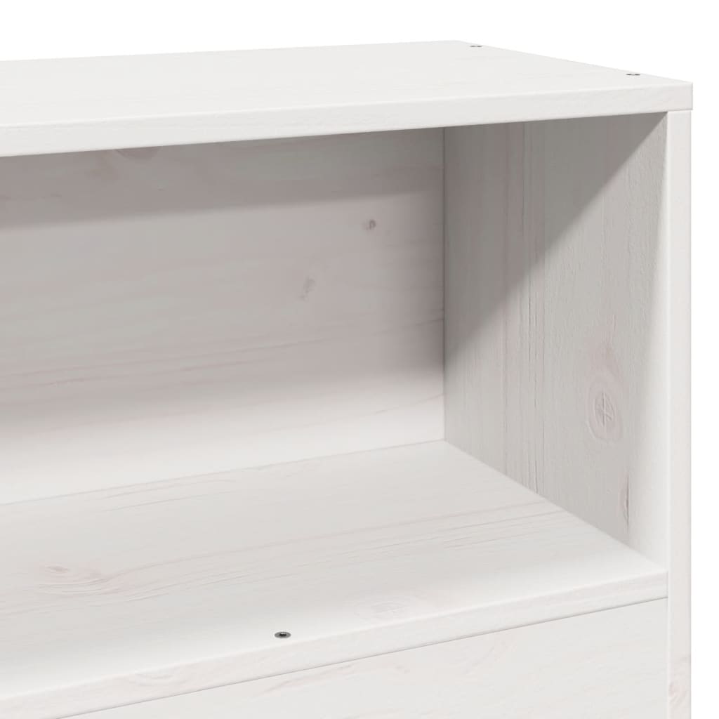 vidaXL Wezgłowie do łóżka, z półkami, białe, 75 cm, drewno sosnowe