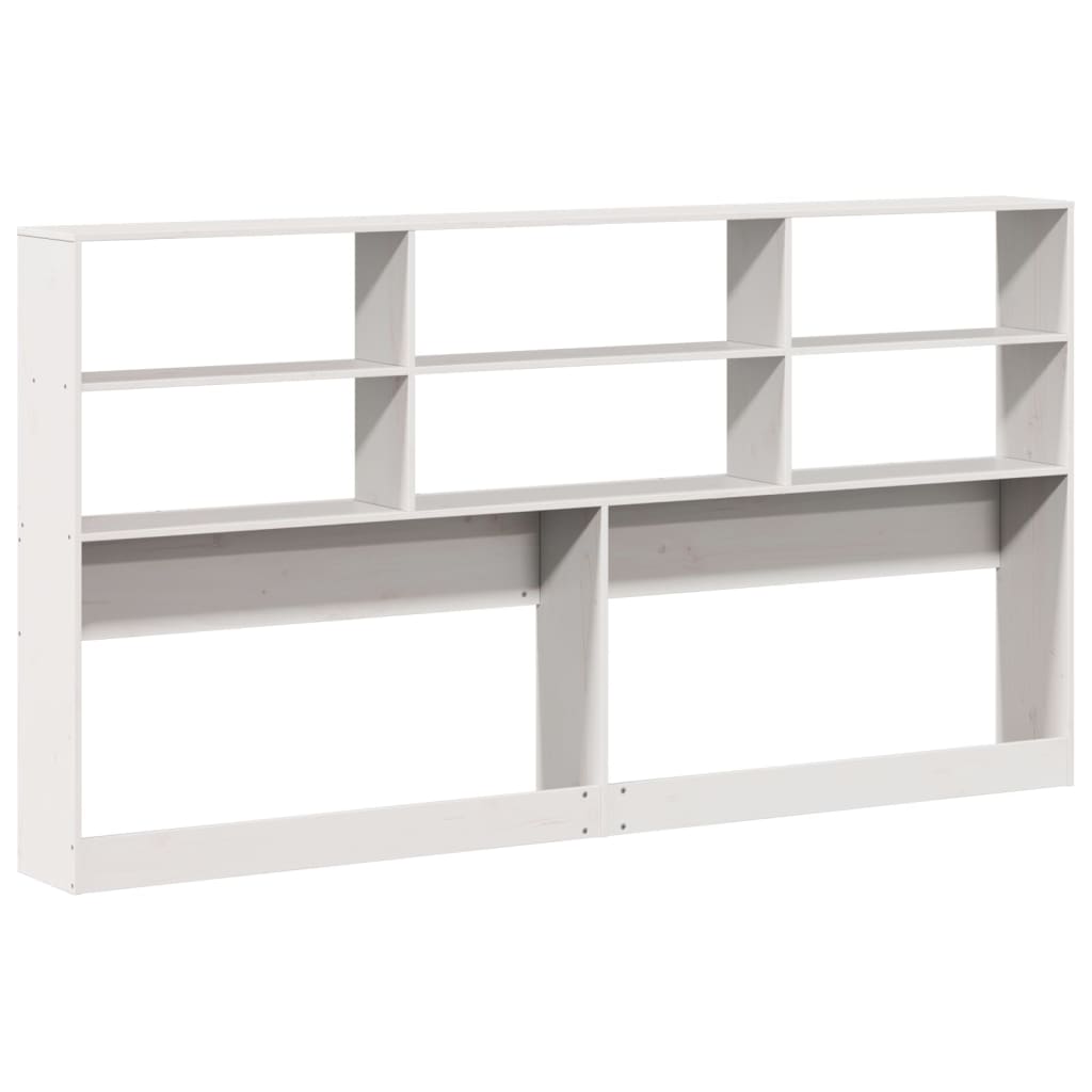 vidaXL Wezgłowie do łóżka, z półkami, białe, 180 cm, drewno sosnowe