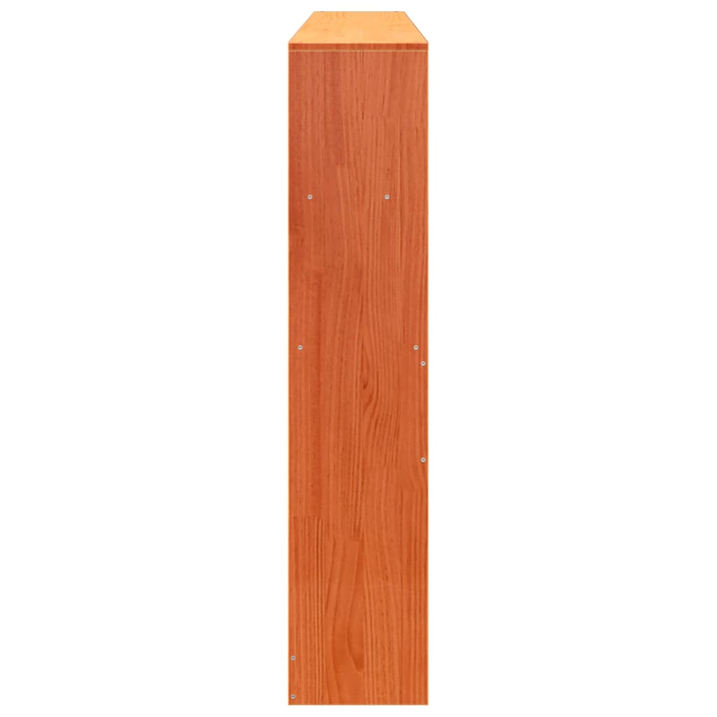vidaXL Wezgłowie do łóżka, z półkami, woskowy brąz, 180 cm, sosnowe