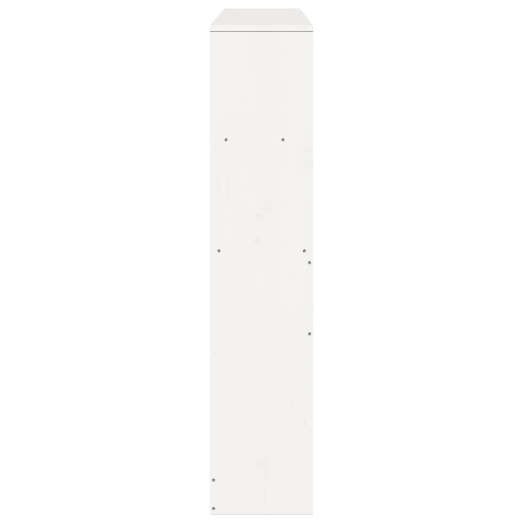 vidaXL Wezgłowie do łóżka, z półkami, białe, 160 cm, drewno sosnowe