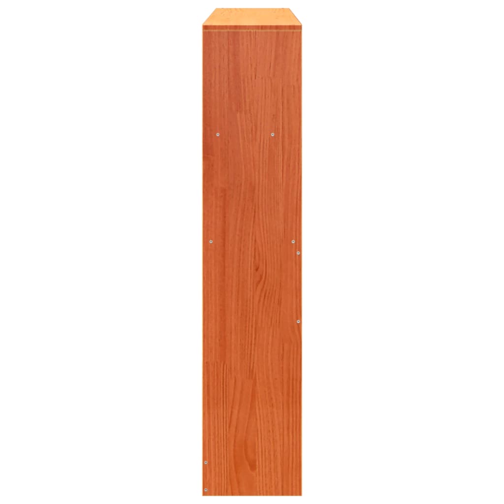 vidaXL Wezgłowie do łóżka, z półkami, woskowy brąz, 150 cm, sosnowe