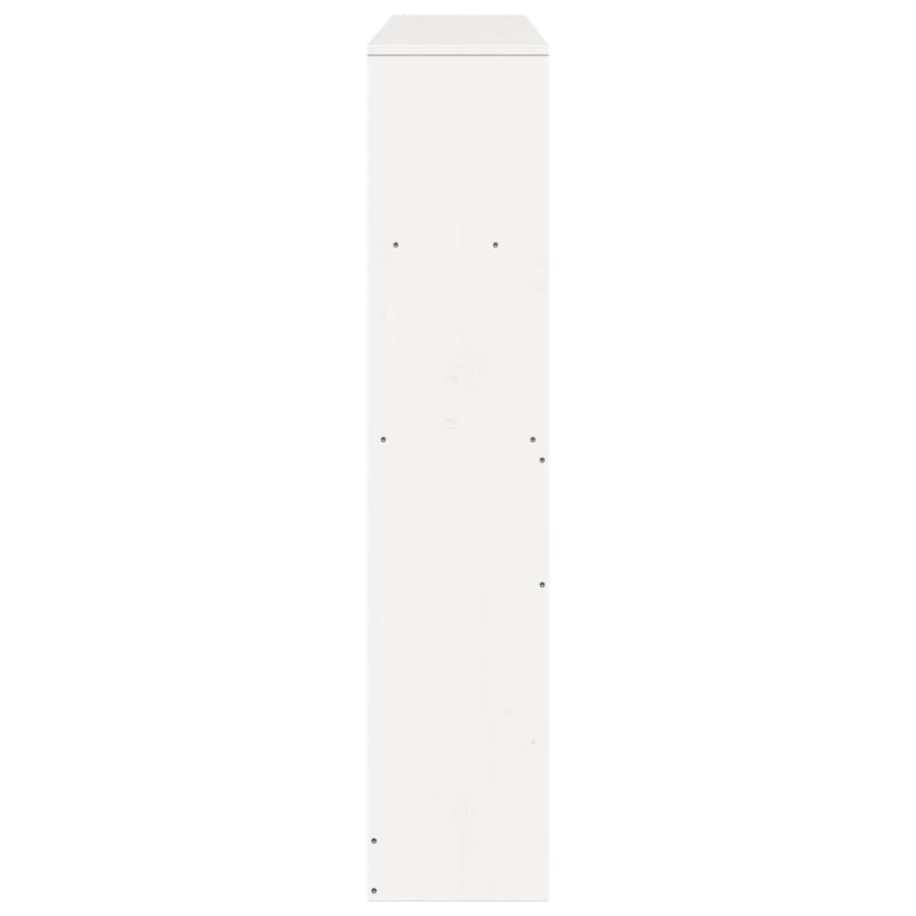 vidaXL Wezgłowie do łóżka, z półkami, białe, 140 cm, drewno sosnowe