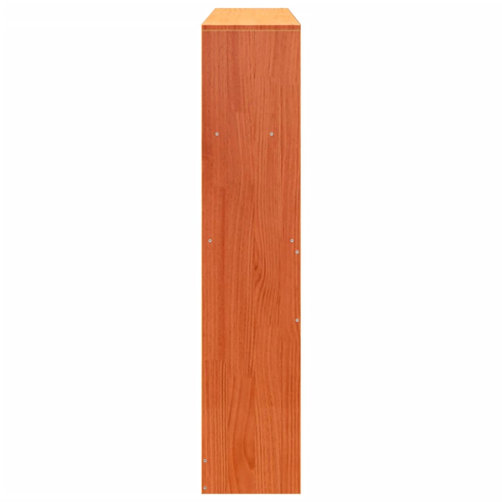 vidaXL Wezgłowie do łóżka, z półkami, woskowy brąz, 140 cm, sosnowe