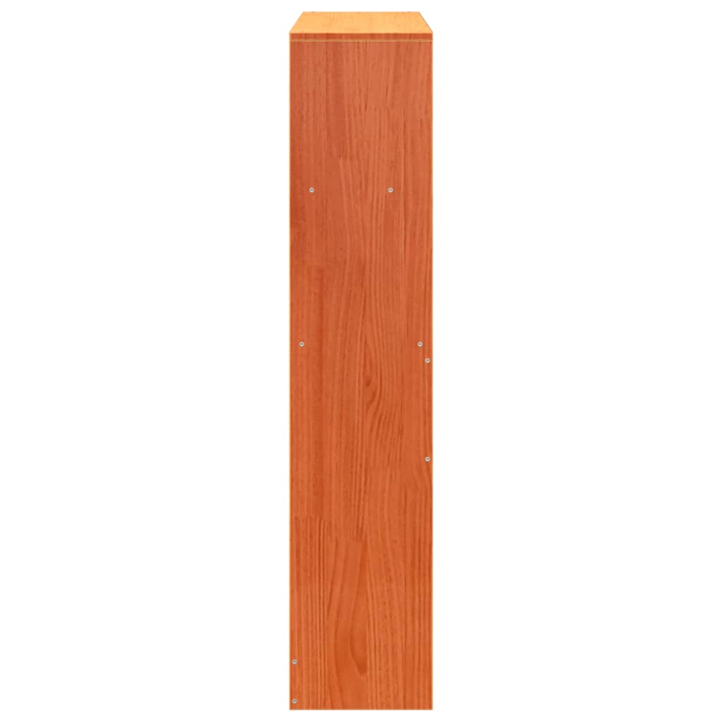 vidaXL Wezgłowie do łóżka, z półkami, woskowy brąz, 100 cm, sosnowe