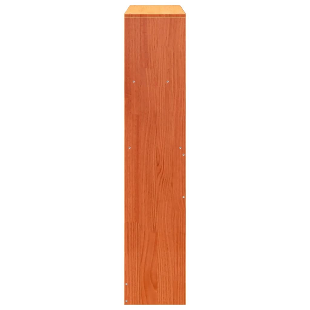 vidaXL Wezgłowie do łóżka, z półkami, woskowy brąz, 75 cm, sosnowe