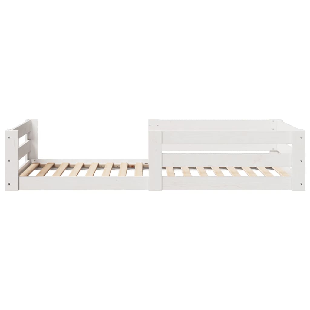 vidaXL Rama łóżka bez materaca biała 80x160 cm sosnowa
