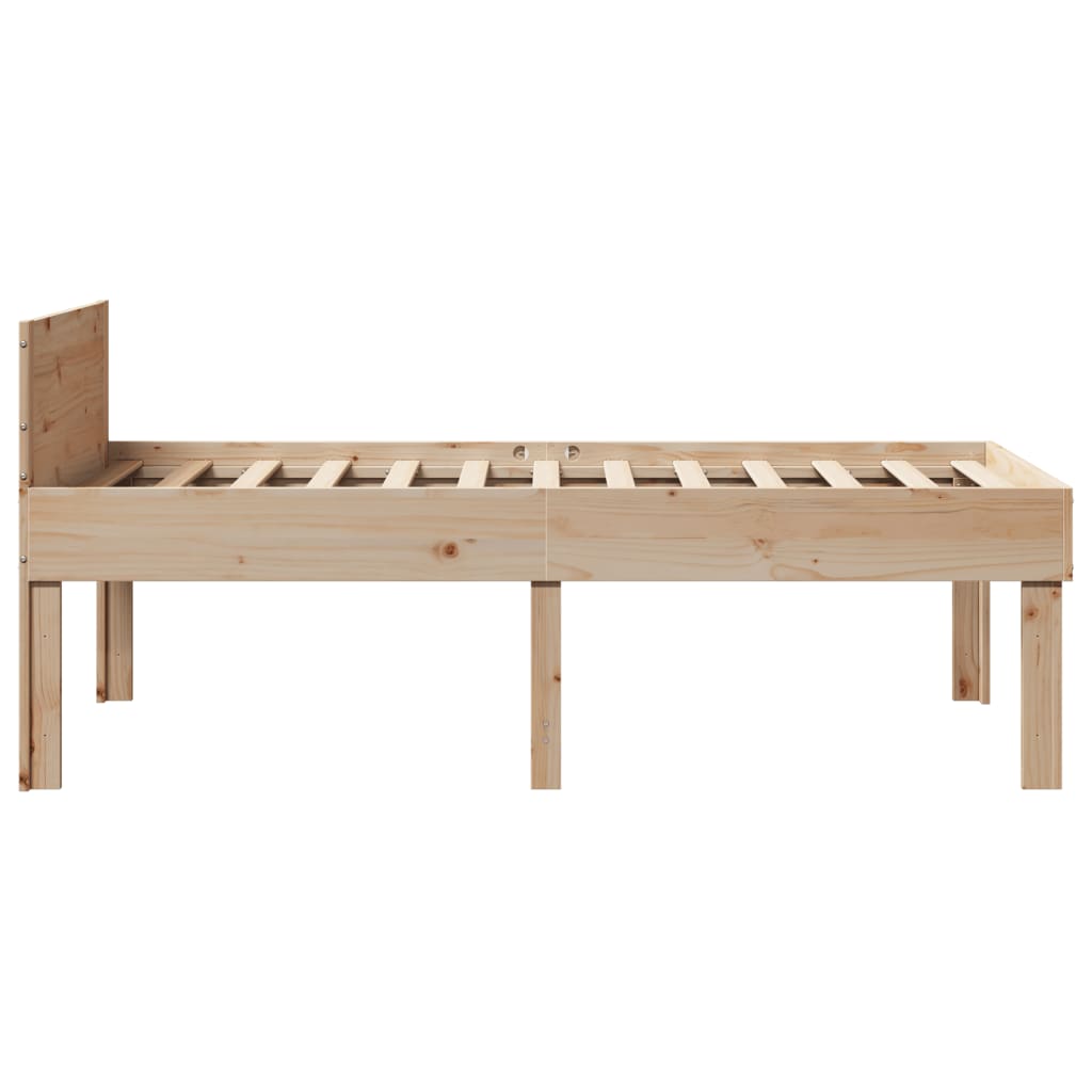 vidaXL Rama łóżka bez materaca, 90x190 cm, lite drewno sosnowe