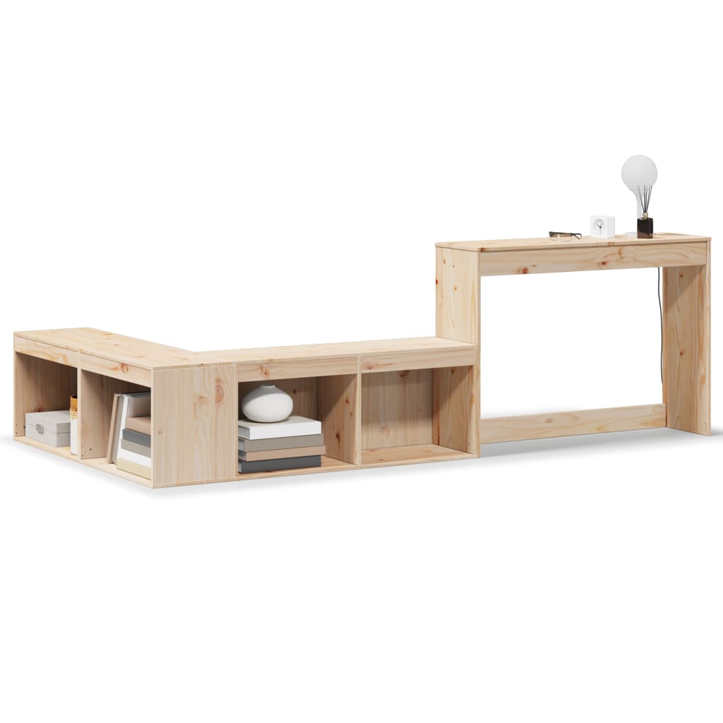 vidaXL Szafka nocna z biurkiem 232x122x75 cm Drewno lite sosnowe