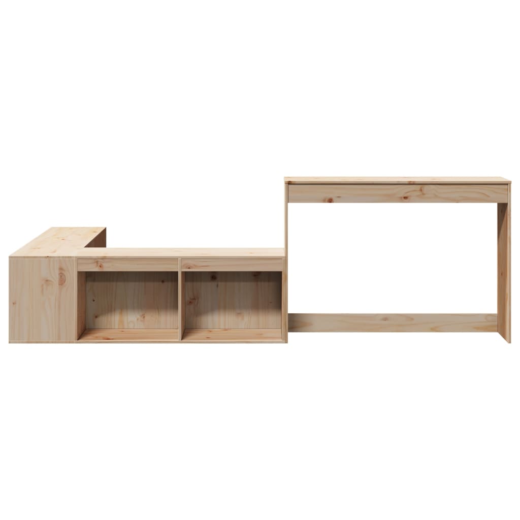 vidaXL Szafka nocna z biurkiem 232x122x75 cm Drewno lite sosnowe