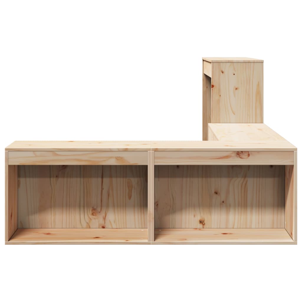 vidaXL Szafka nocna z biurkiem 232x122x75 cm Drewno lite sosnowe