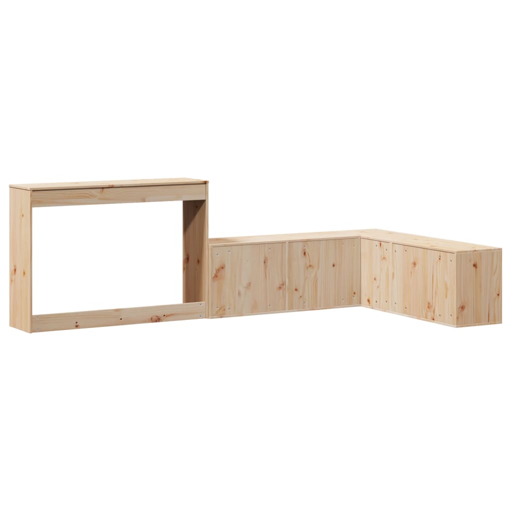 vidaXL Szafka nocna z biurkiem, 222x107x75 cm, lite drewno sosnowe