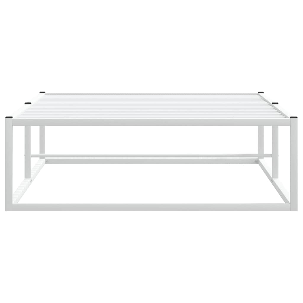 vidaXL Rama łóżka bez materaca, biała, 100x200 cm, stal
