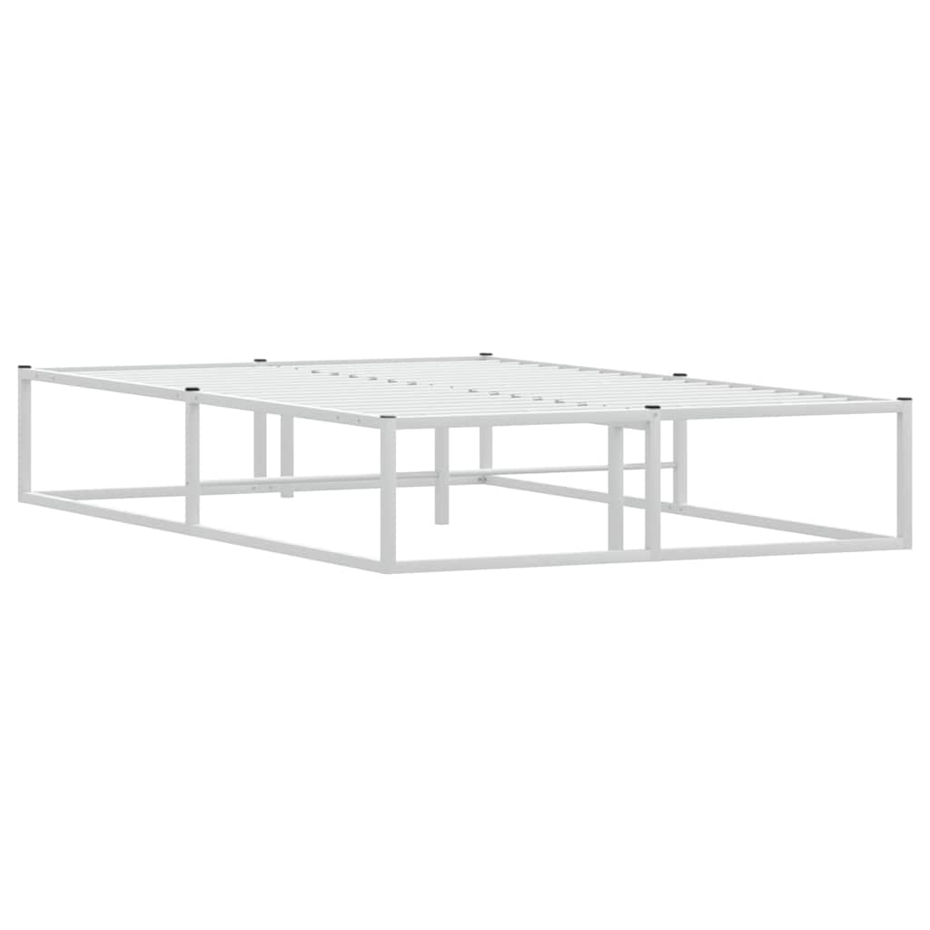 vidaXL Rama łóżka bez materaca, biała, 120x200 cm, stal