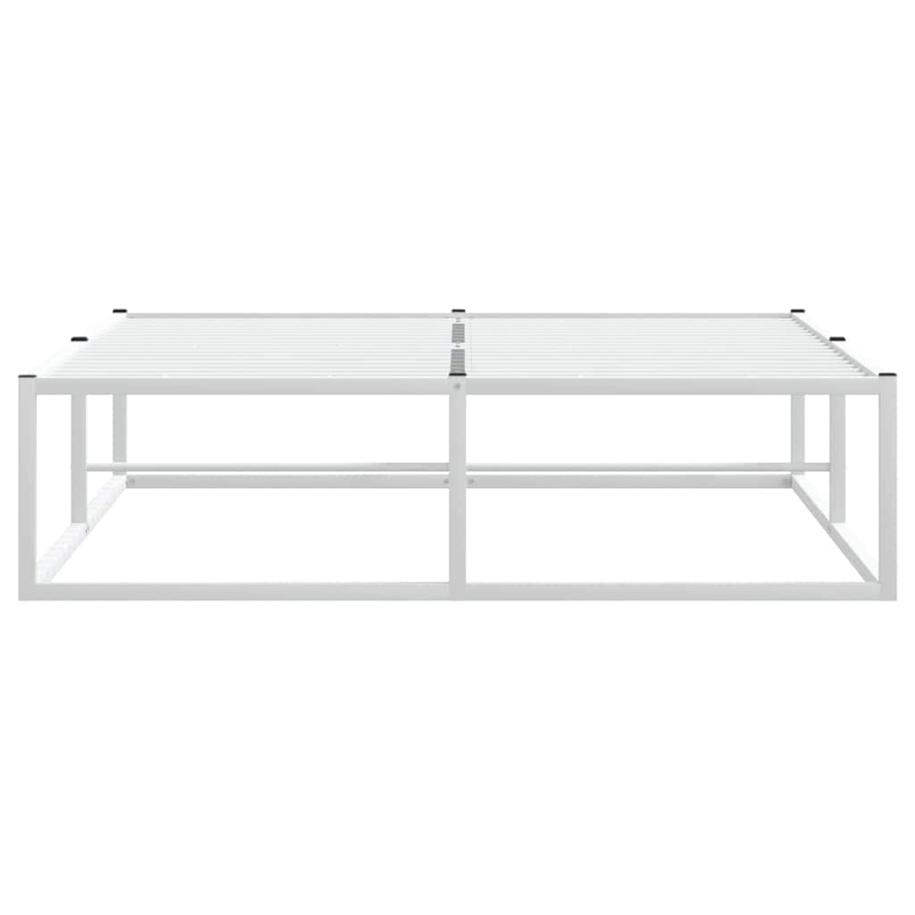 vidaXL Rama łóżka bez materaca, biała, 120x200 cm, stal