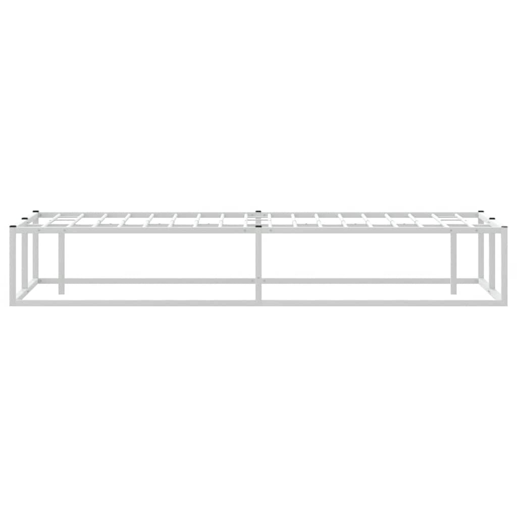 vidaXL Rama łóżka bez materaca, biała, 120x200 cm, stal