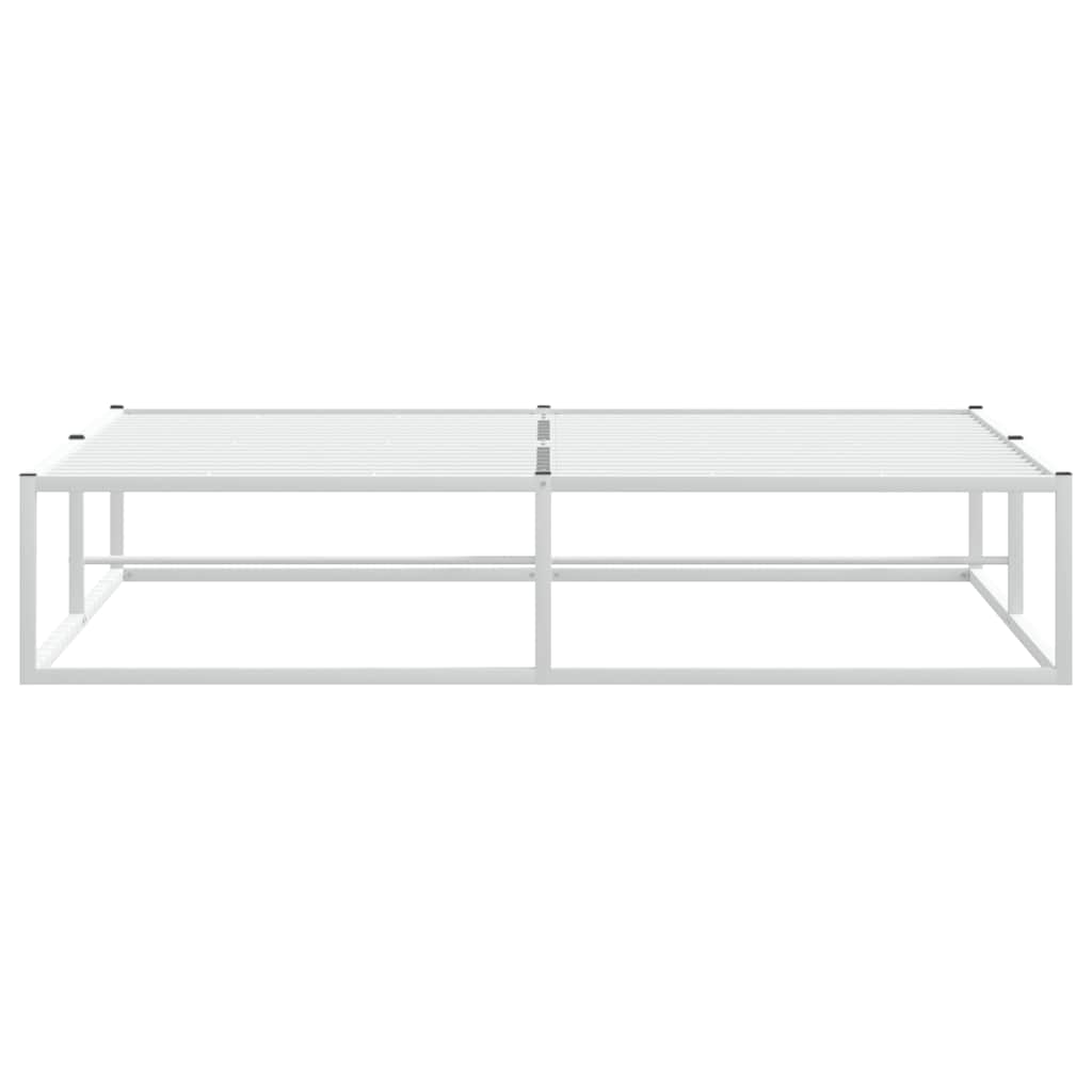 vidaXL Rama łóżka bez materaca, biała, 160x200 cm, stal