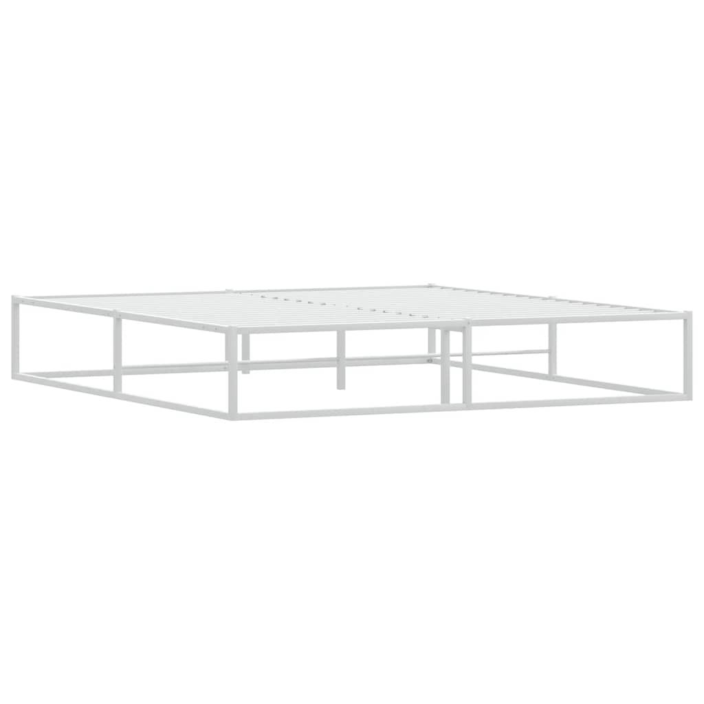 vidaXL Rama łóżka bez materaca, biała, 180x200 cm, stal