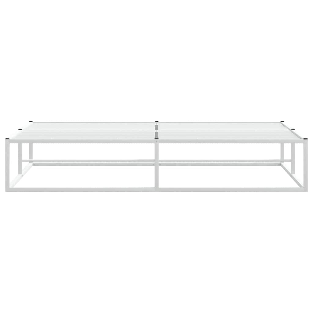 vidaXL Rama łóżka bez materaca, biała, 180x200 cm, stal