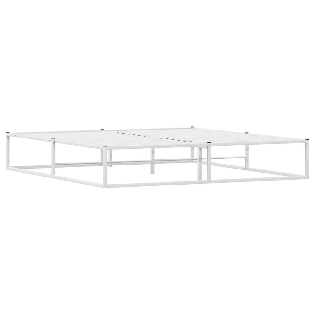 vidaXL Rama łóżka bez materaca, biała, 180x200 cm, stal