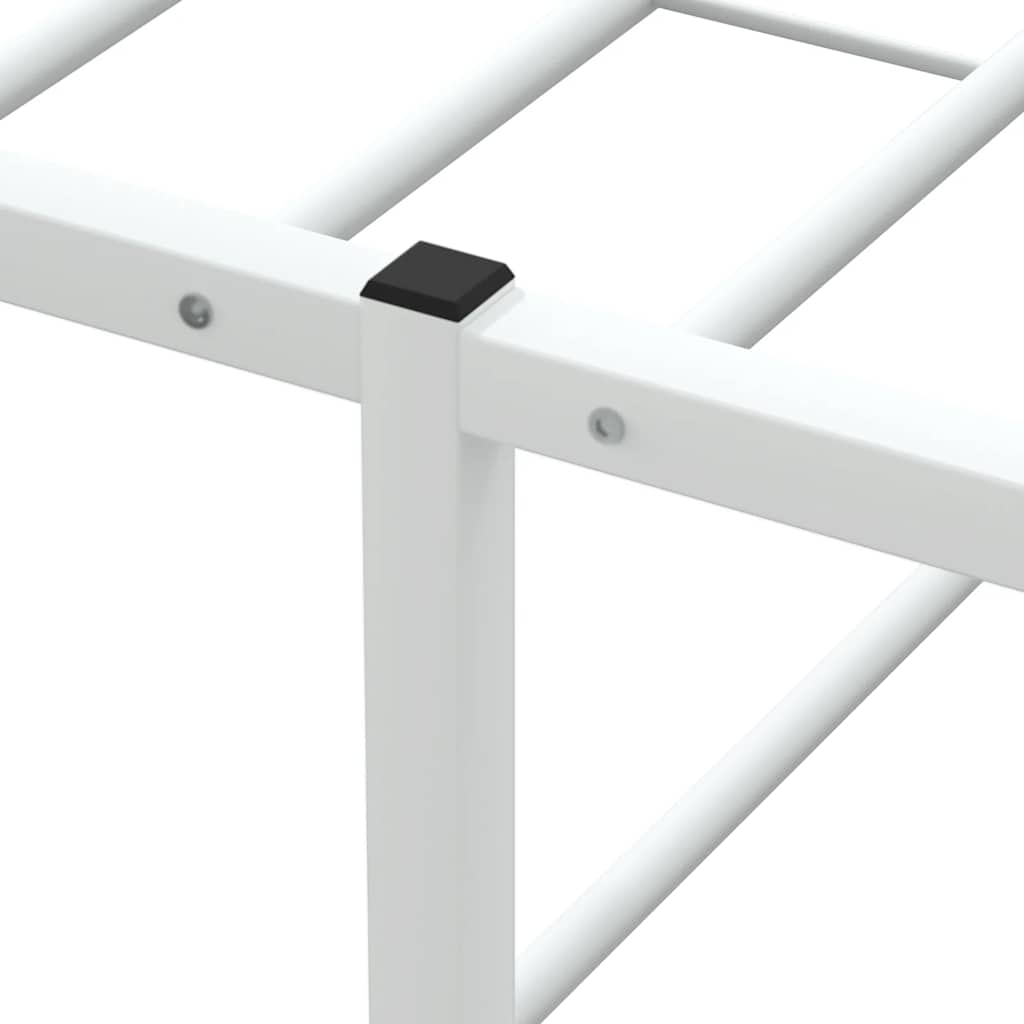 vidaXL Rama łóżka bez materaca, biała, 180x200 cm, stal