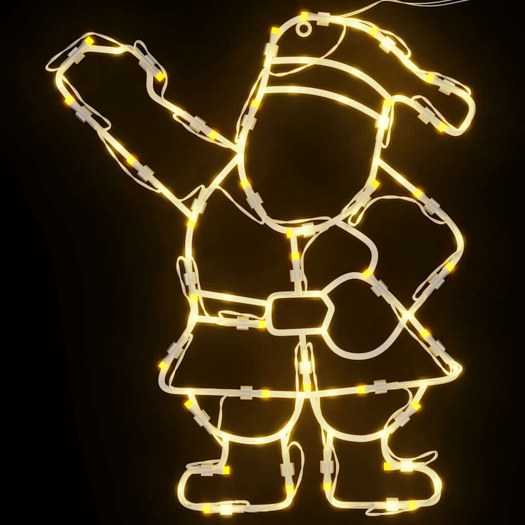 vidaXL Lampki świąteczne sylwetka świętego mikołaja, 2 szt., 35 LED