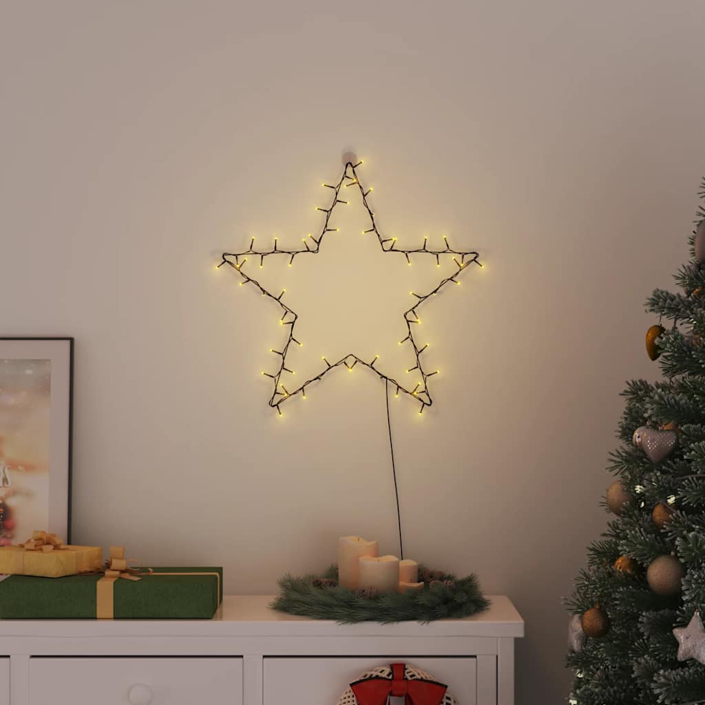 vidaXL Lampki świąteczne gwiazda sylwetka, 80 LED