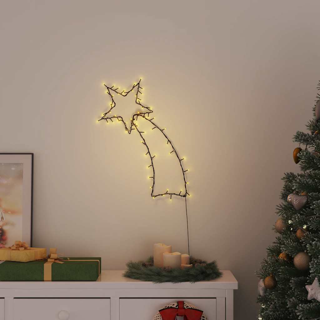 vidaXL Świąteczne lampki spadająca gwiazda sylwetka, 80 LED