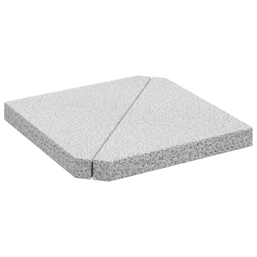 vidaXL Obciążniki do parasoli 2 szt., szare, granitowe, trójkątne, 14 kg