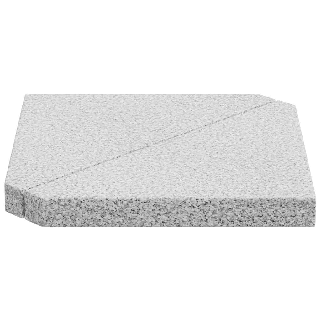 vidaXL Obciążniki do parasoli 2 szt., szare, granitowe, trójkątne, 14 kg