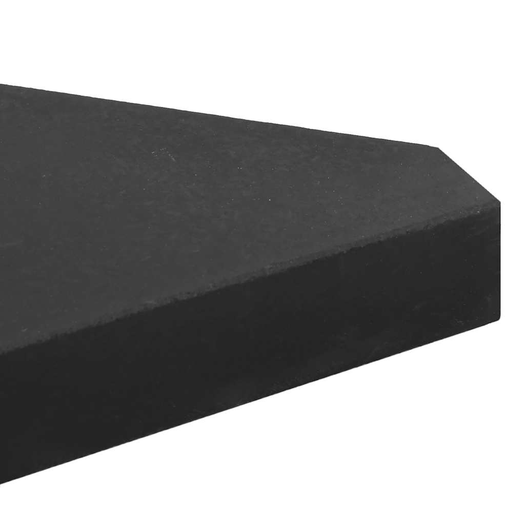 vidaXL Obciążniki do parasola, 2 szt., czarny granit, trójkątne, 14 kg