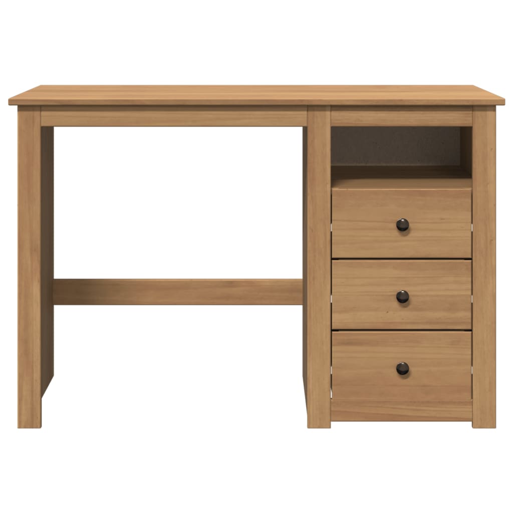 vidaXL Biurko PANAMA, 112x45x75 cm, lite drewno sosnowe