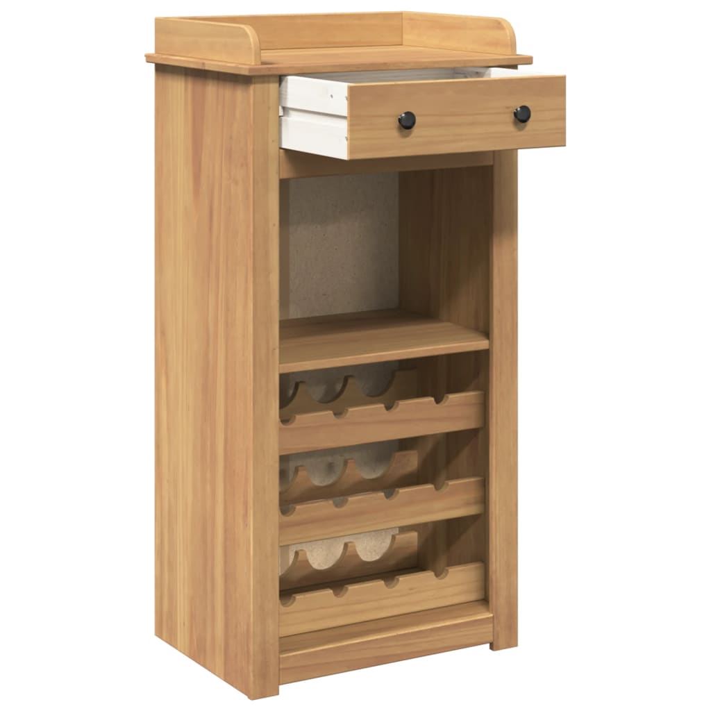 vidaXL Szafka na wino PANAMA, 57x40x111,5 cm, lite drewno sosnowe