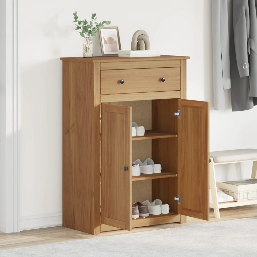 vidaXL Szafka na buty PANAMA, 80x40x114 cm, lite drewno sosnowe