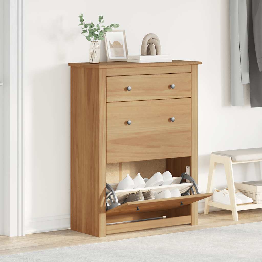 vidaXL Szafka na buty PANAMA, 80x35x105 cm, lite drewno sosnowe
