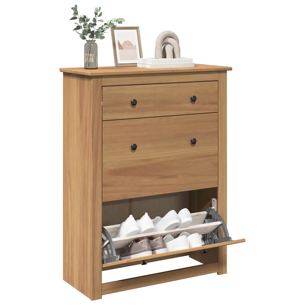 vidaXL Szafka na buty PANAMA, 80x35x105 cm, lite drewno sosnowe