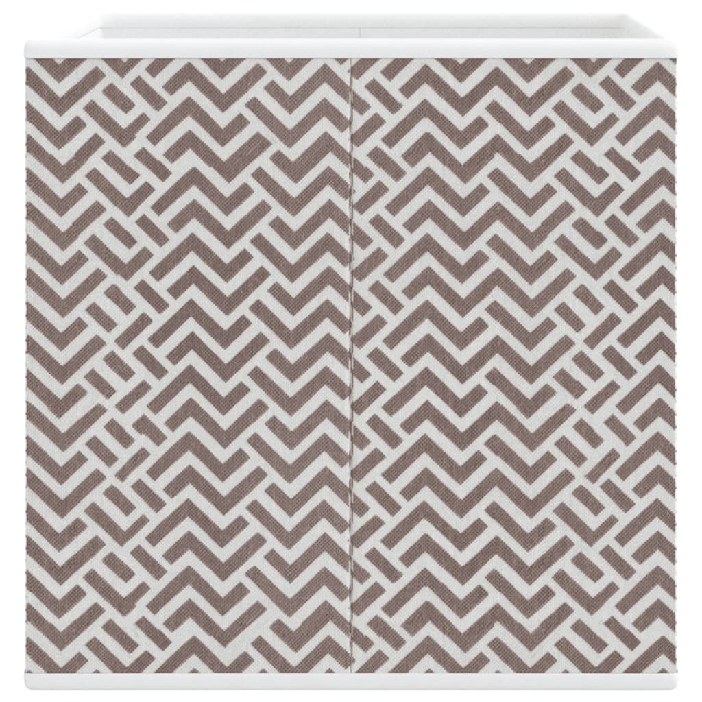 vidaXL Składane pudełka, 4 szt., brązowe, 32x32x32 cm, włóknina