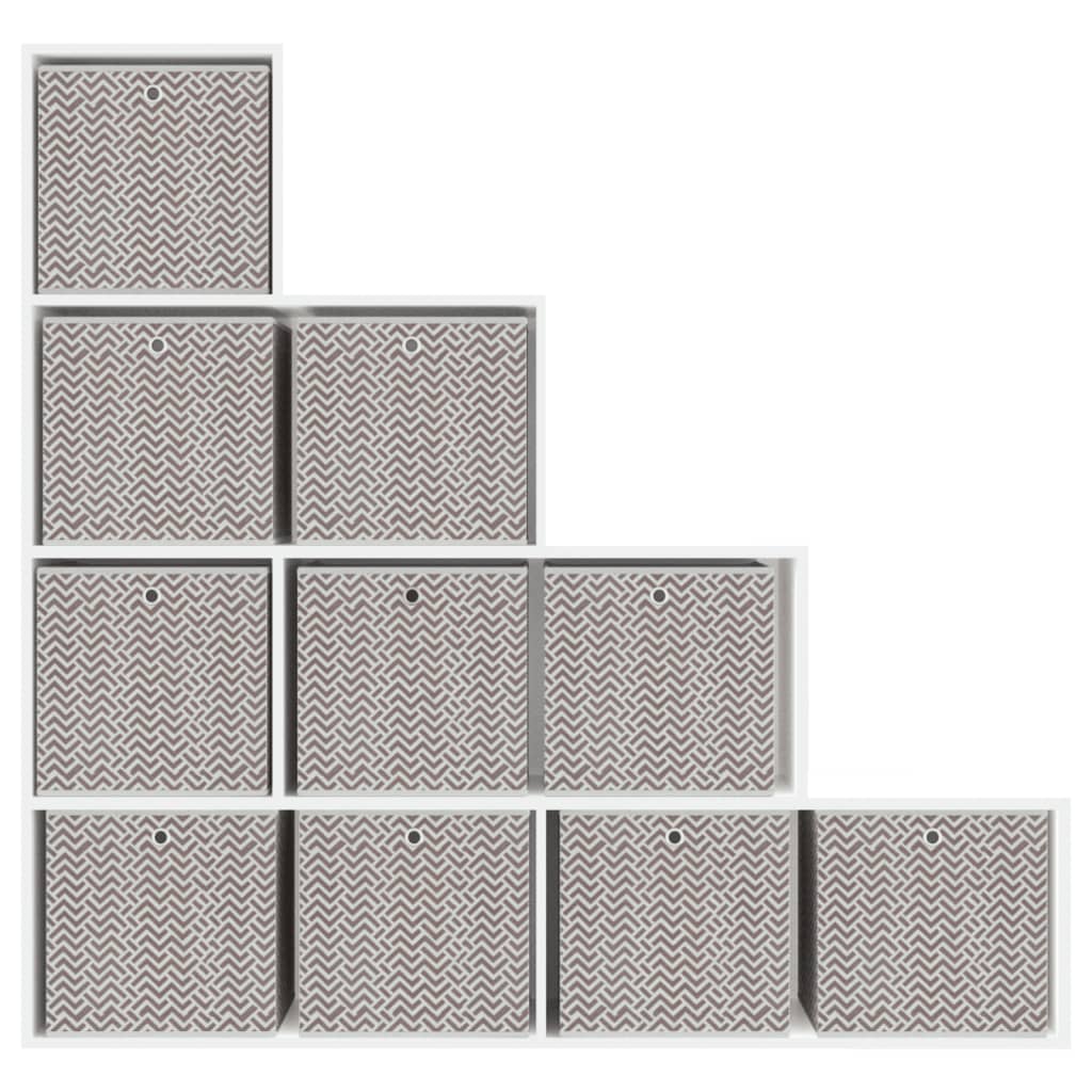 vidaXL Składane pudełka, 10 szt., brązowe, 32x32x32 cm, włóknina