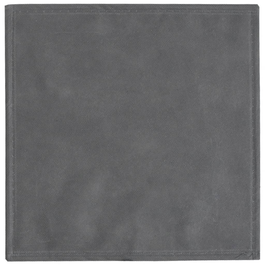 vidaXL Składane pudełka, 10 szt., szare, 32x32x32 cm, włóknina