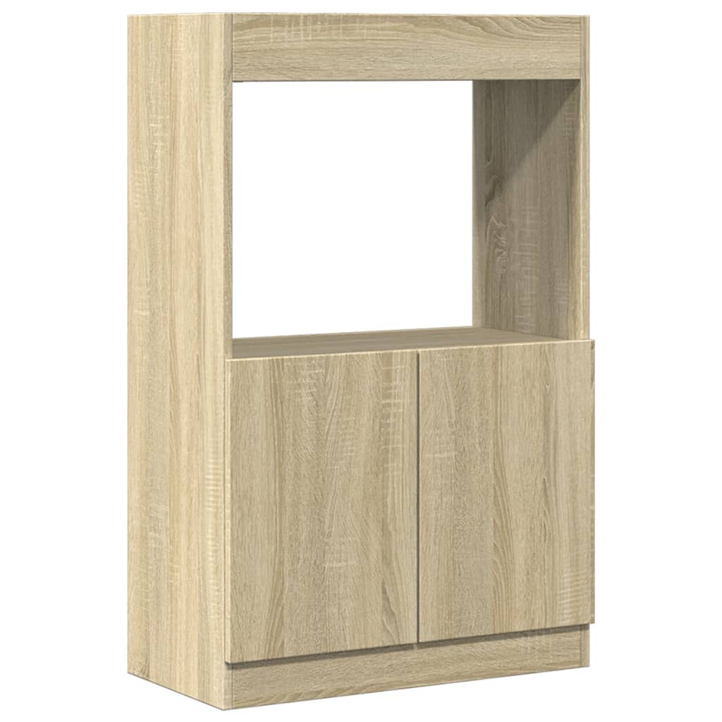 vidaXL Wysoka szafka, db sonoma, 63x33x100 cm, materiał drewnopochodny