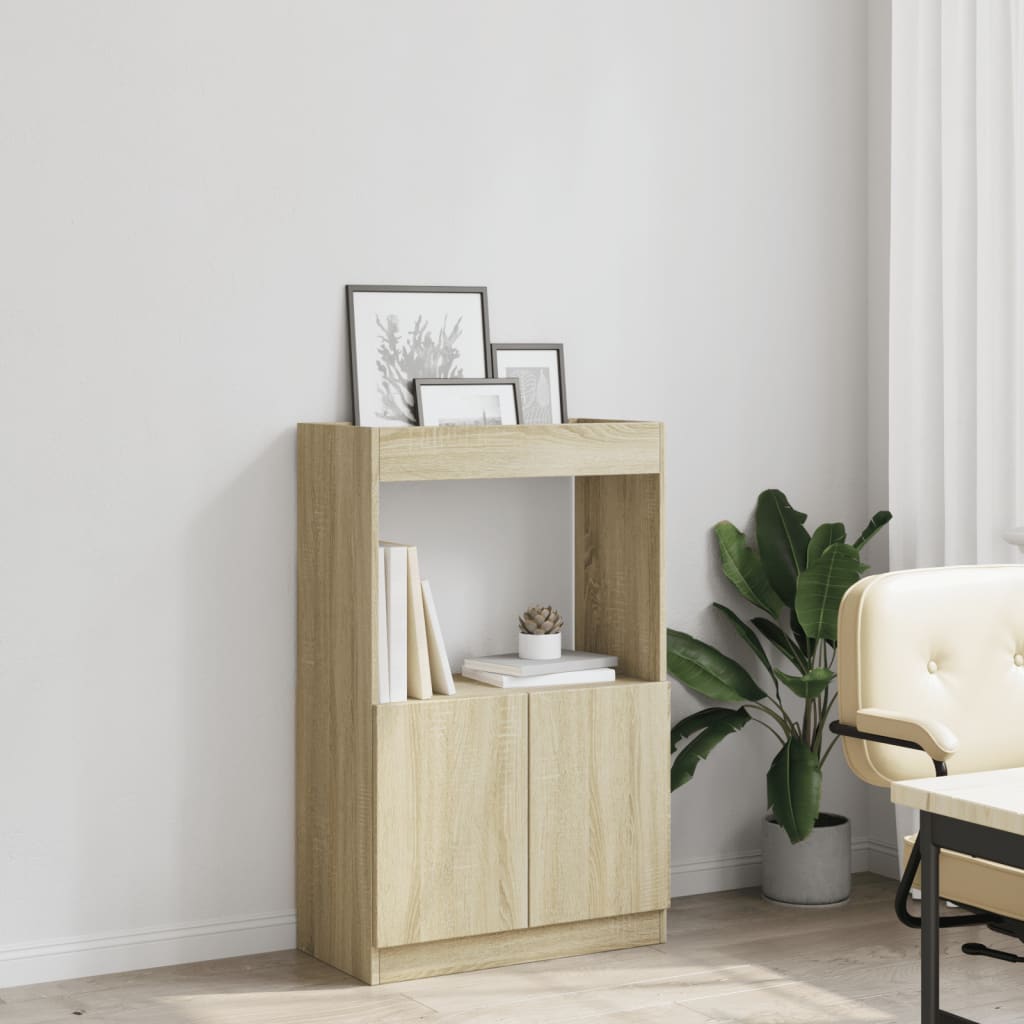 vidaXL Wysoka szafka, db sonoma, 63x33x100 cm, materiał drewnopochodny