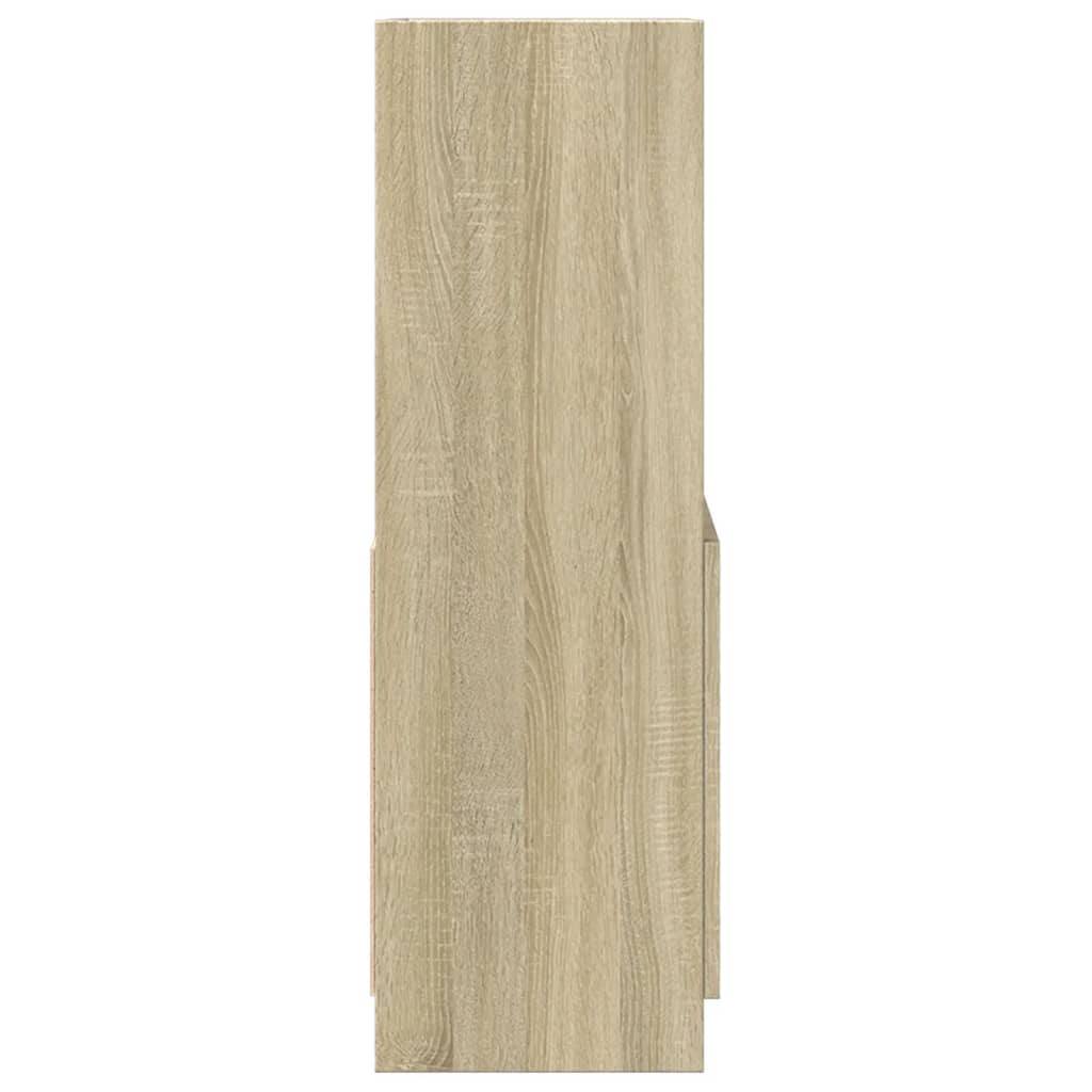 vidaXL Wysoka szafka, db sonoma, 63x33x100 cm, materiał drewnopochodny