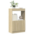 vidaXL Wysoka szafka, db sonoma, 63x33x100 cm, materiał drewnopochodny