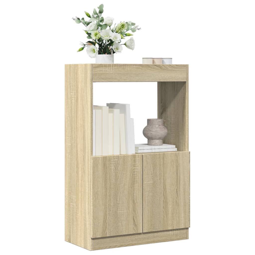 vidaXL Wysoka szafka, db sonoma, 63x33x100 cm, materiał drewnopochodny