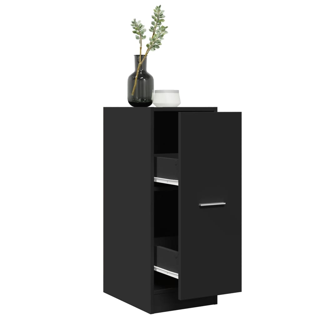 vidaXL Szafka apteczna, czarna, 30x41x77,5 cm, materiał drewnopochodny