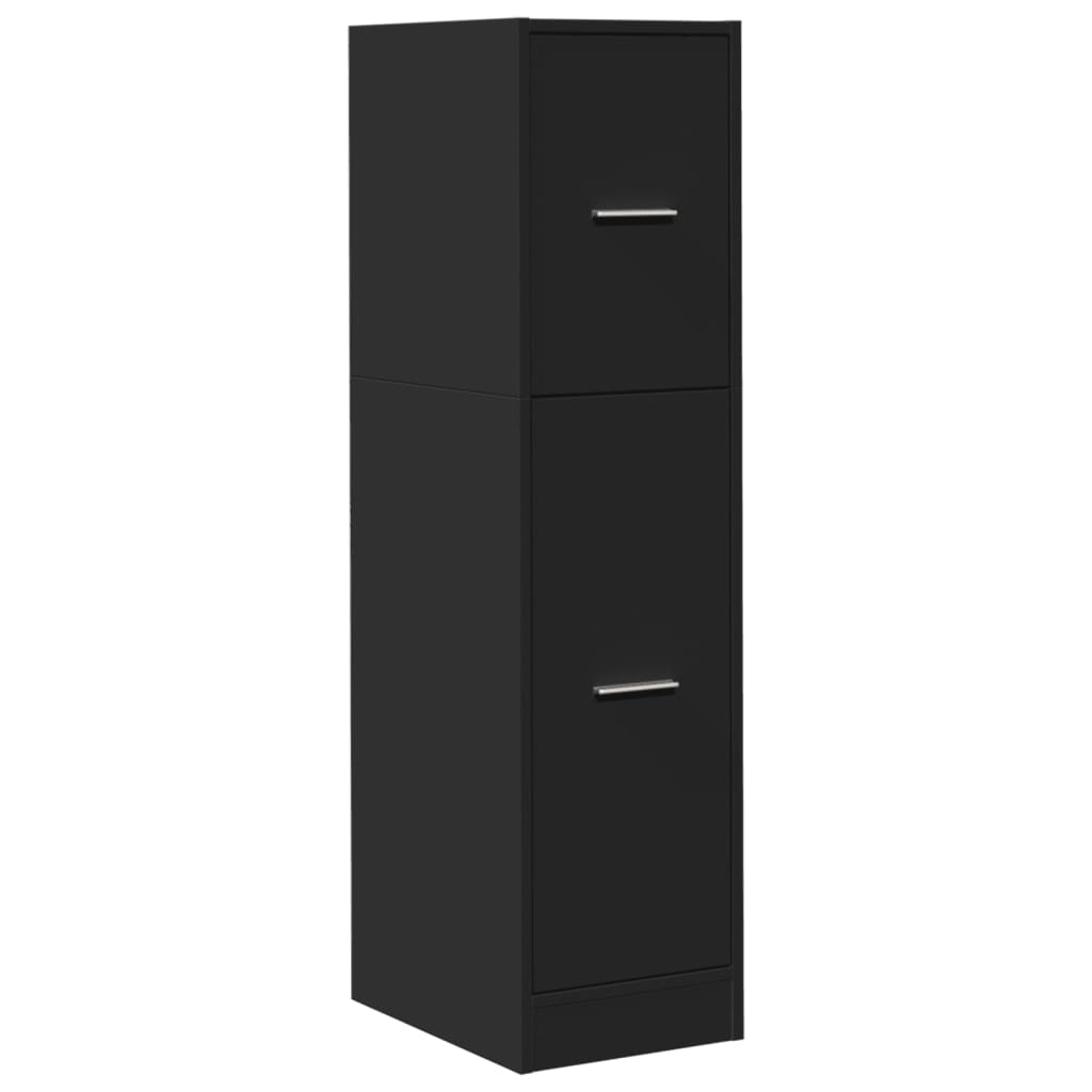 vidaXL Szafka apteczna, czarna, 30x41x118 cm, materiał drewnopochodny