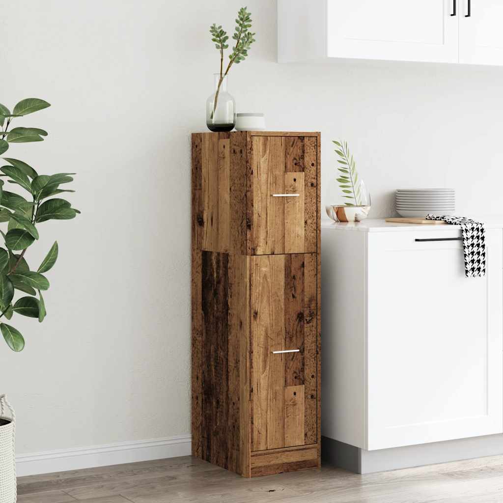 vidaXL Szafka apteczna, stare drewno, 30x41x118 cm